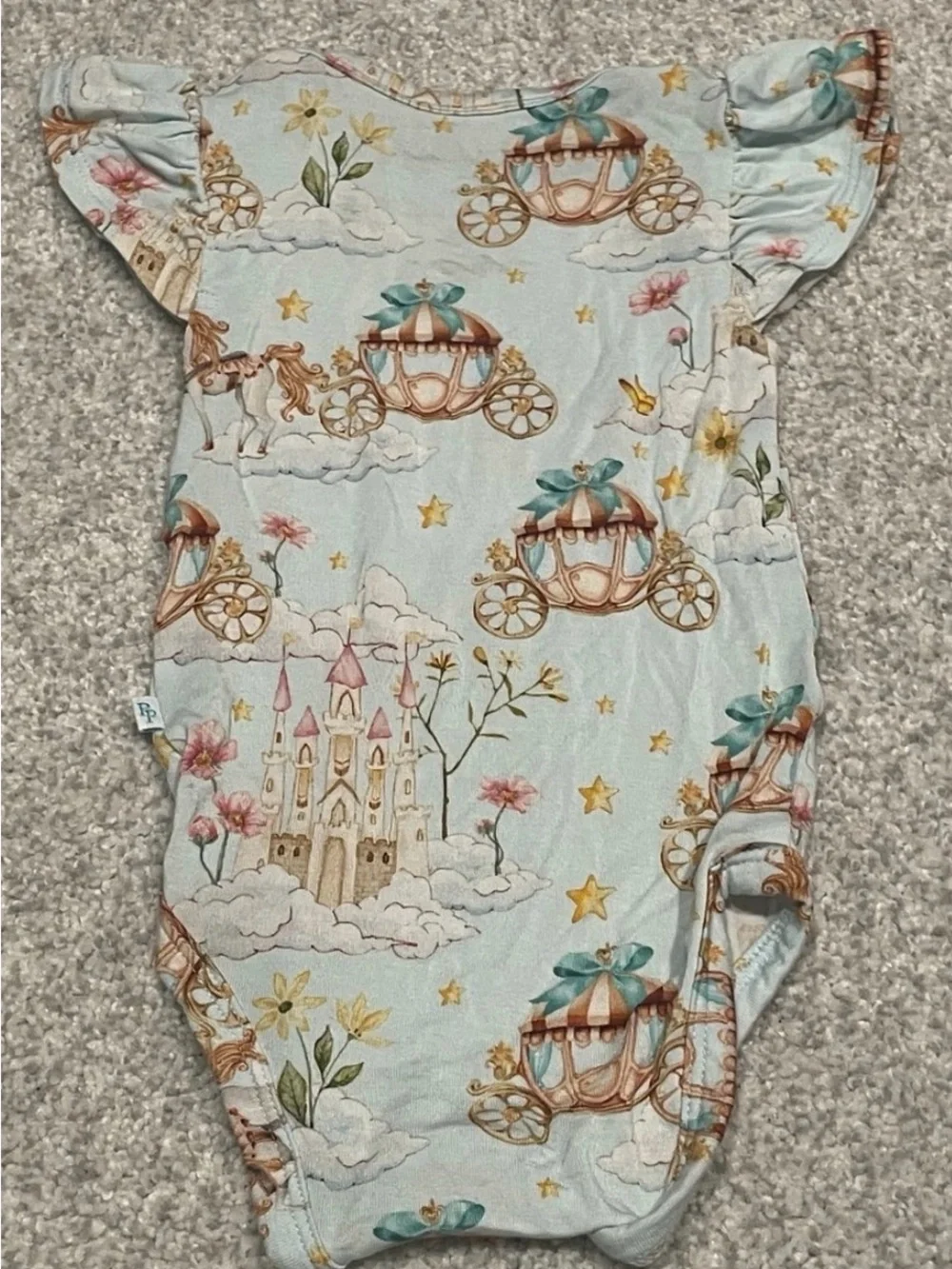 Posh Peanut Princess Carriage and Castle Onesie Size 0-3 Months